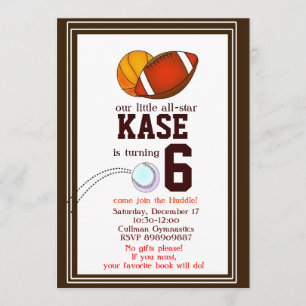 Convite de aniversário de Footbal