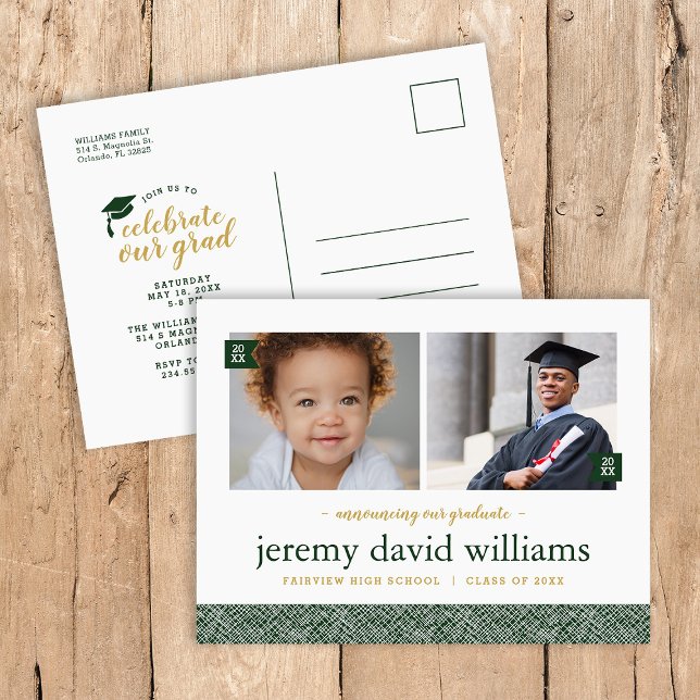 Convite de Aniversário de Formatura com Foto "Entã (Criador carregado)