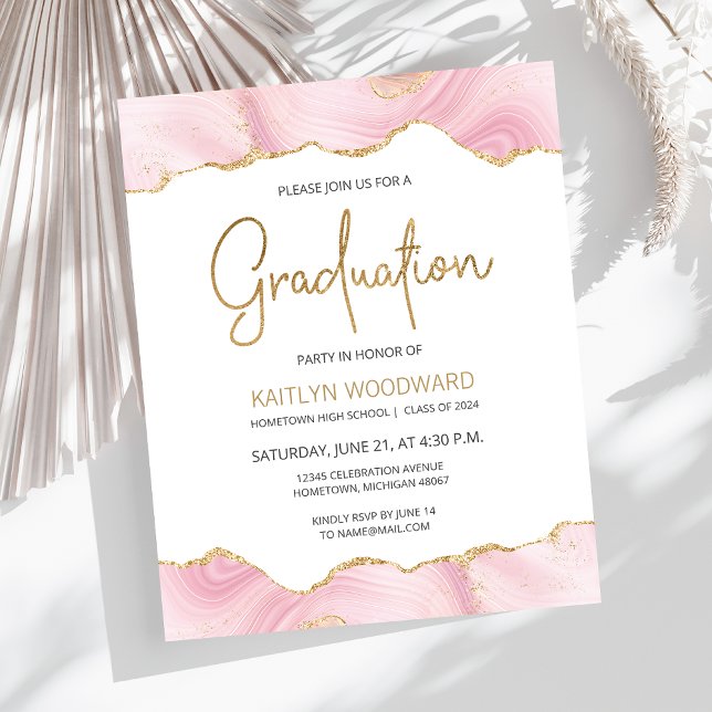 Convite de Aniversário de Formatura em Ágata Doura (Criador carregado)