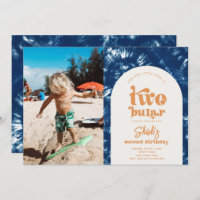 Convite de Aniversário de Foto Bular | Tie Dye