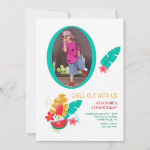 Convite De Aniversário De Foto De Padrão De Ver