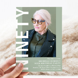 Convite de aniversário de Foto do Modern NINETY