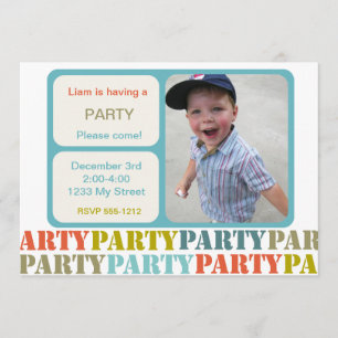 Convite de Aniversário de Foto Personalizado (#INV