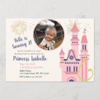 Convite de aniversário de Foto Rapunzel