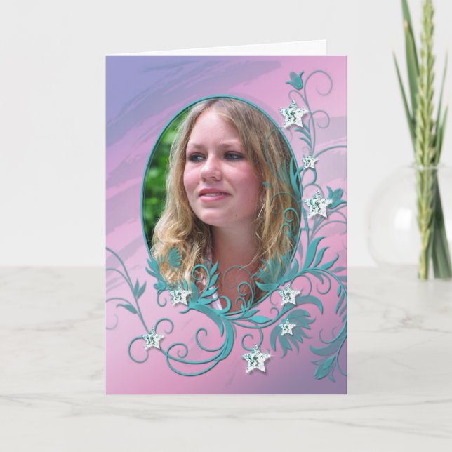 Convite de aniversário de fotos (Frente)