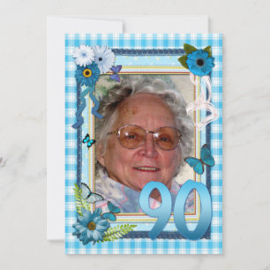 convite de aniversário de fotos 90
