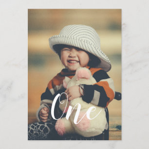 Convite de aniversário de Fotos de Script Elegant