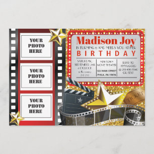 Convite de aniversário DE FOTOS DO FILME HOLLYWOO