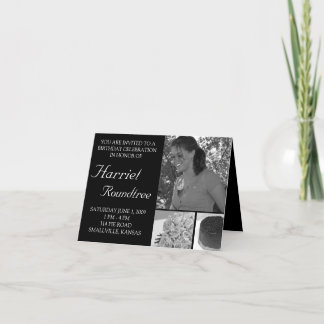 Convite de aniversário de fotos personalizável