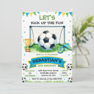 Convite de Aniversário de Futebol