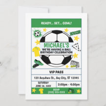 Convite de Aniversário de Futebol