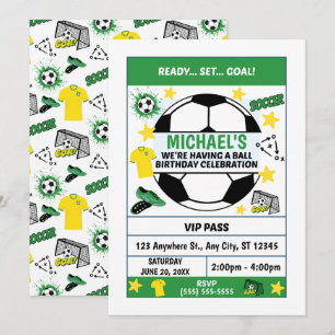 Convite de Aniversário de Futebol