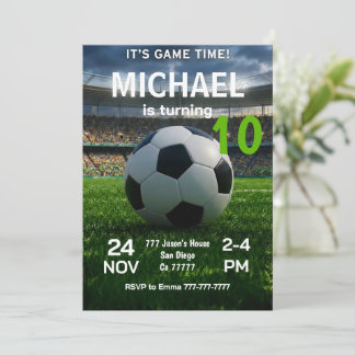 Convite de Aniversário de Futebol