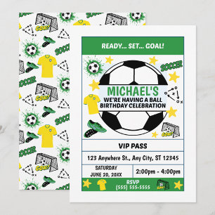 Convite de Aniversário de Futebol