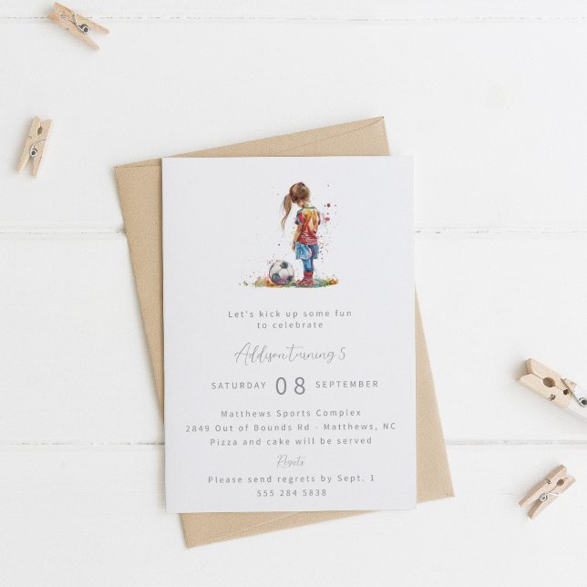 Convite de aniversário De Futebol (Criador carregado)