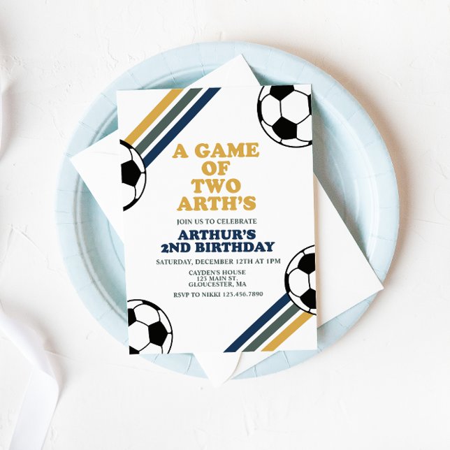 Convite de Aniversário de Futebol (Criador carregado)