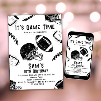 Convite de Aniversário de Futebol