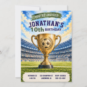 Convite de Aniversário de Futebol