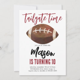 Convite de aniversário de futebol