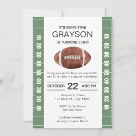 Convite de aniversário de futebol 5x7