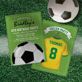 Convite de Aniversário de Futebol com Camisa Perso