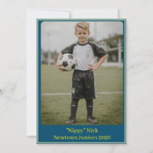 Convite de Aniversário de Futebol com Foto de Retr