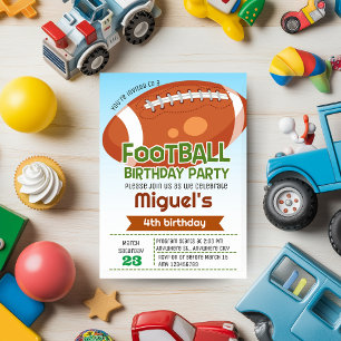 Convite de aniversário de futebol desportivo