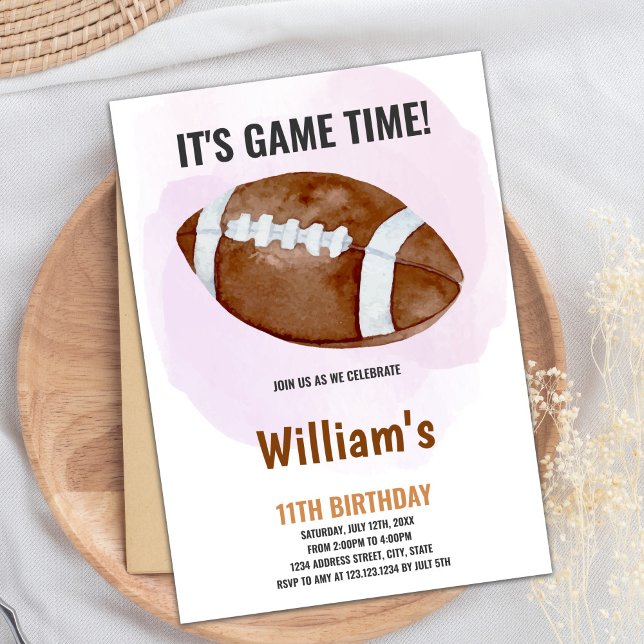 Convite de Aniversário de Futebol do Big Ball (Big Ball Football Birthday Invitations)