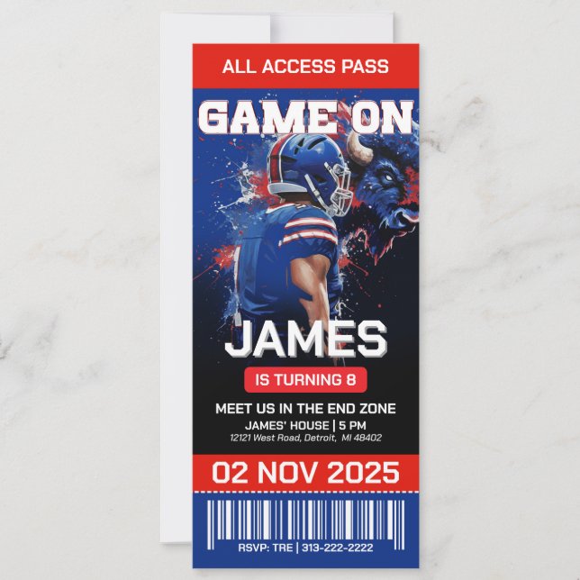 Convite de aniversário de futebol: Download digita (Frente)