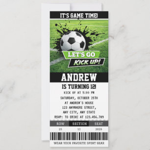 Convite de Aniversário de Futebol Editável para me