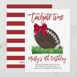 Convite de Aniversário de Futebol Feminino Hora de