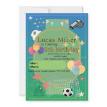 Convite de Aniversário de Futebol | Festa Infantil