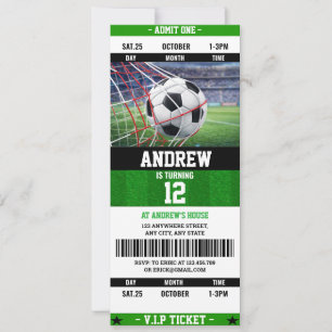 Convite de Aniversário de Futebol Personalizado pa