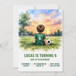 Convite de Aniversário de Futebol Personalizado pa