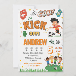 Convite de Aniversário de Futebol Pessoal