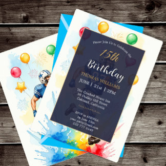 Convite de Aniversário de Futebolista, Balões Dive