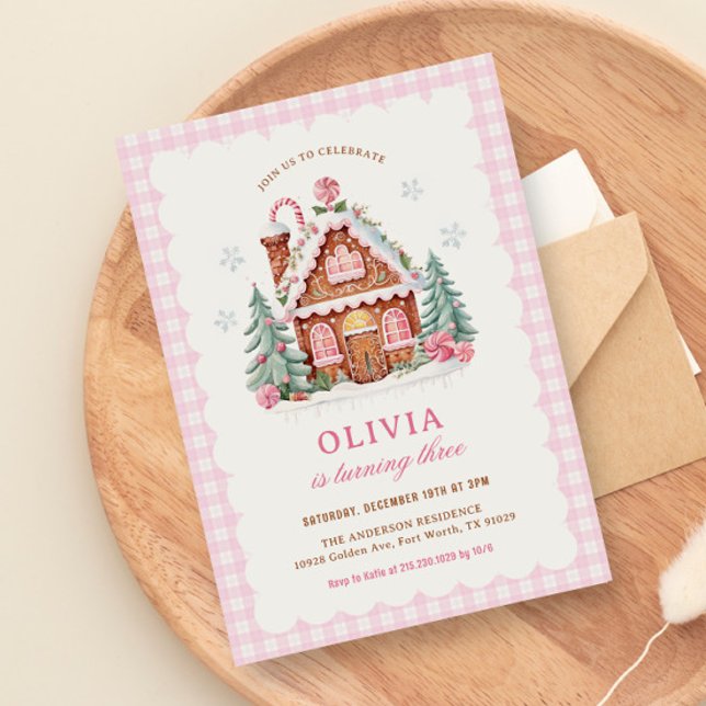 Convite de aniversário de Garota do Gingerpão (Criador carregado)