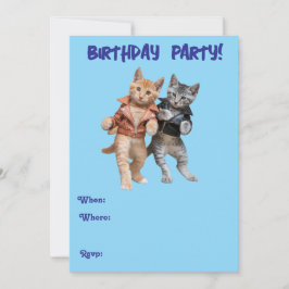 Convite de Aniversário de Gato Malhado