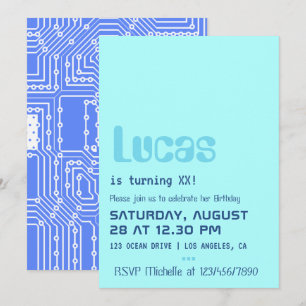 Convite de Aniversário de GEEK de Computador