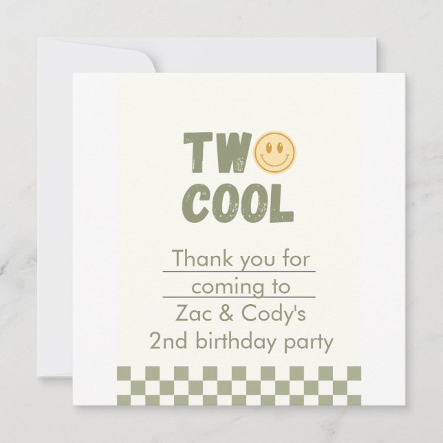 Convite de Aniversário de Gêmeos Two Cool – Editáv (Frente)