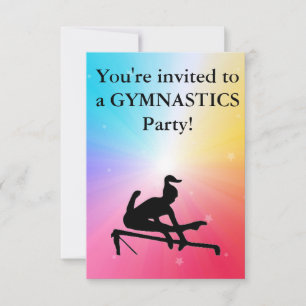 Convite de Aniversário de Ginástica