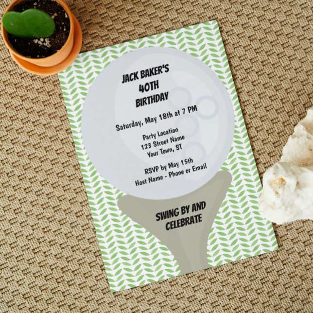 Convite de aniversário de Golf (Criador carregado)