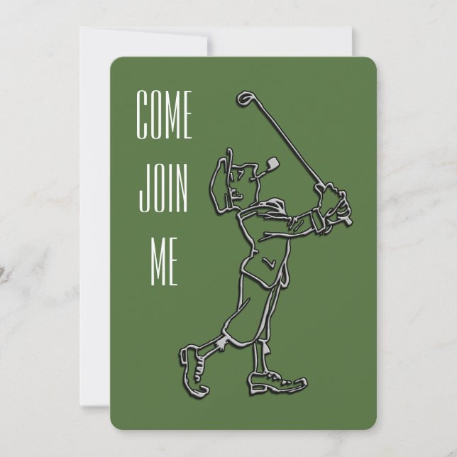Convite de aniversário de Golfe (Frente)