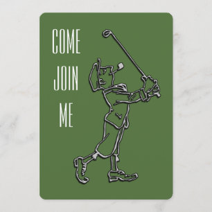 Convite de aniversário de Golfe