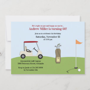 Convite De Aniversário De Golfe