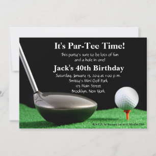 Convite de Aniversário de Golfe Masculino