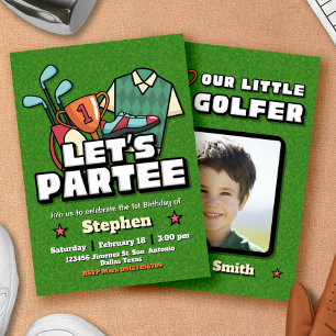 Convite de Aniversário de Golfe - Vamos Partee