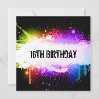 Convite de aniversário de Grunge