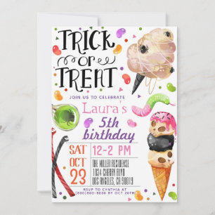 Convite de aniversário de Halloween