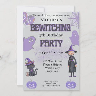 Convite de aniversário de Halloween